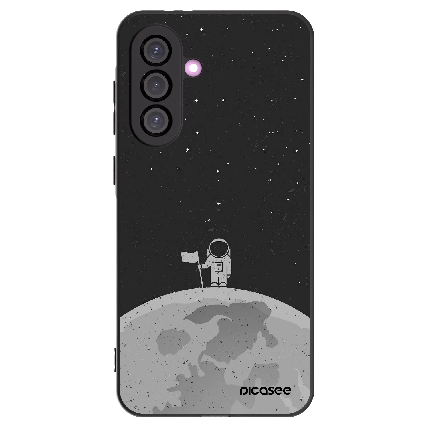 Picasee Samsung Galaxy A56 5G A566B Hülle - Schwarzes Silikon - Astronaut