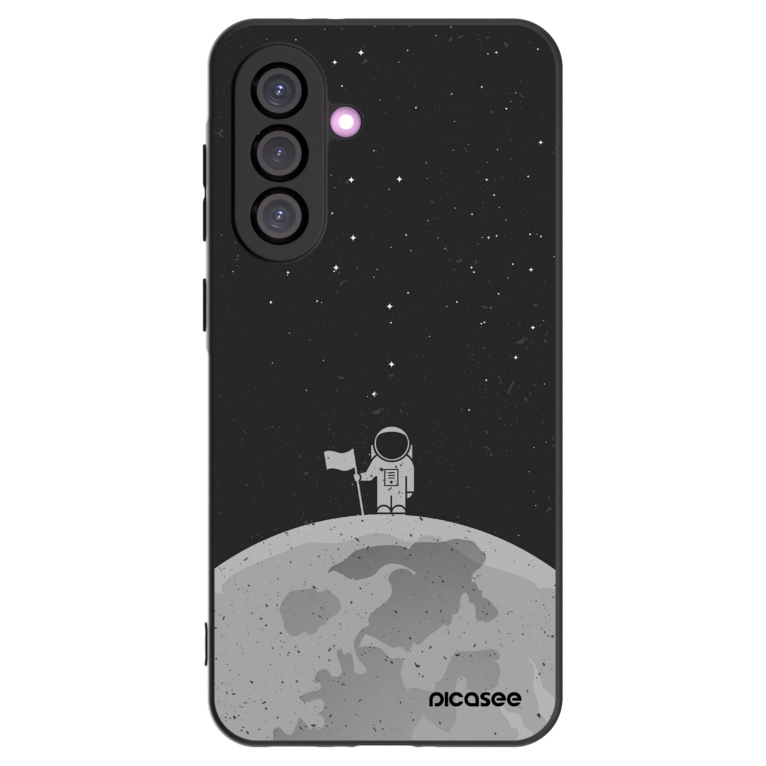 Picasee Samsung Galaxy A36 5G Hülle - Schwarzes Silikon - Astronaut