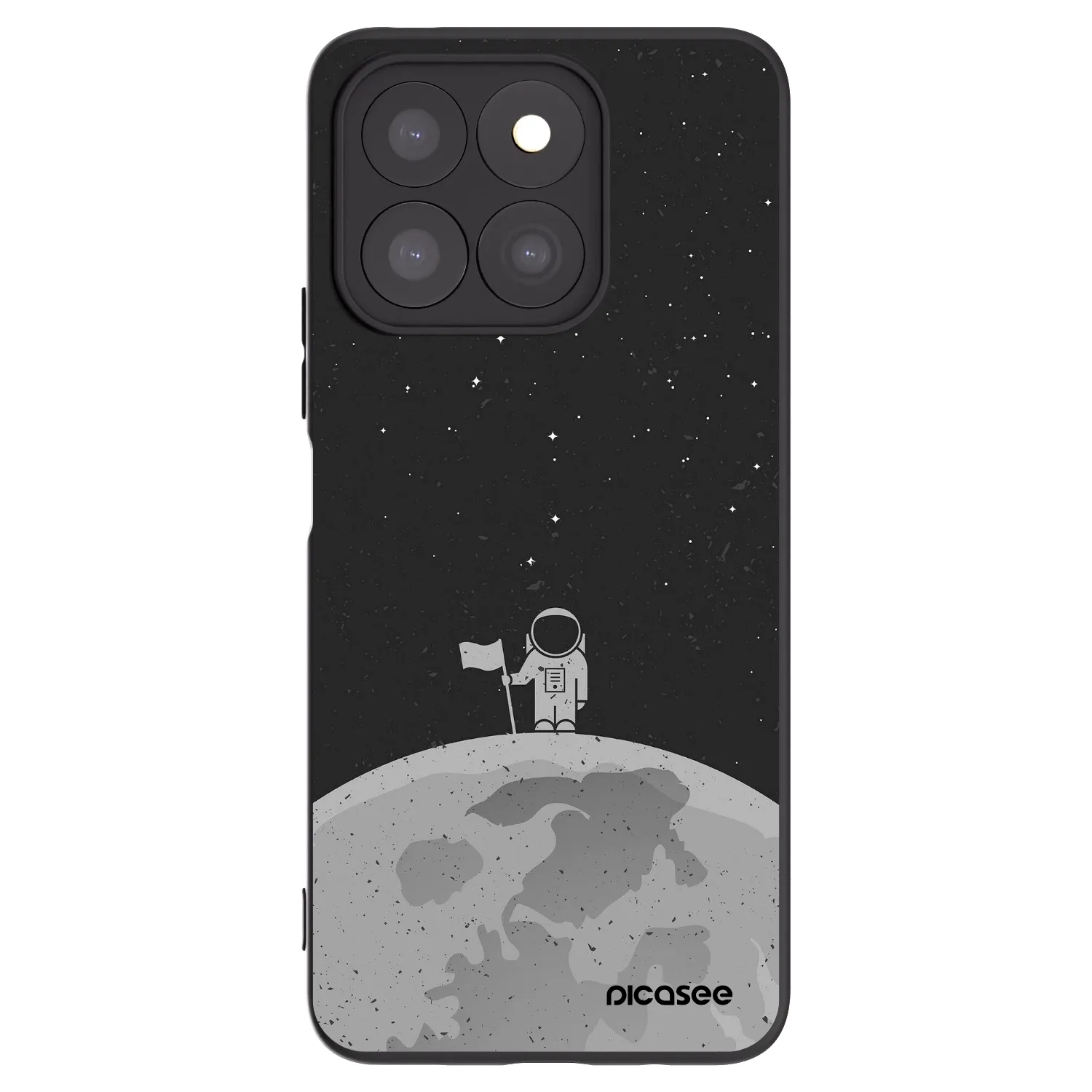 Picasee Honor X8c Hülle - Schwarzes Silikon - Astronaut