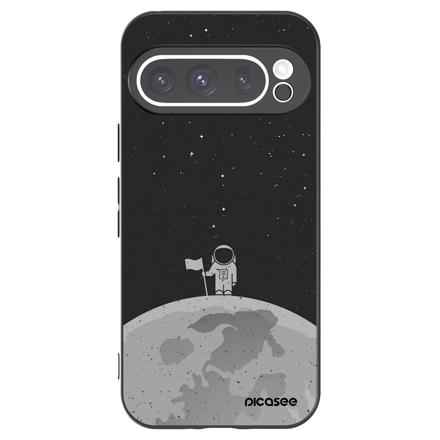 Picasee Google Pixel 9 Pro Hülle - Schwarzes Silikon - Astronaut