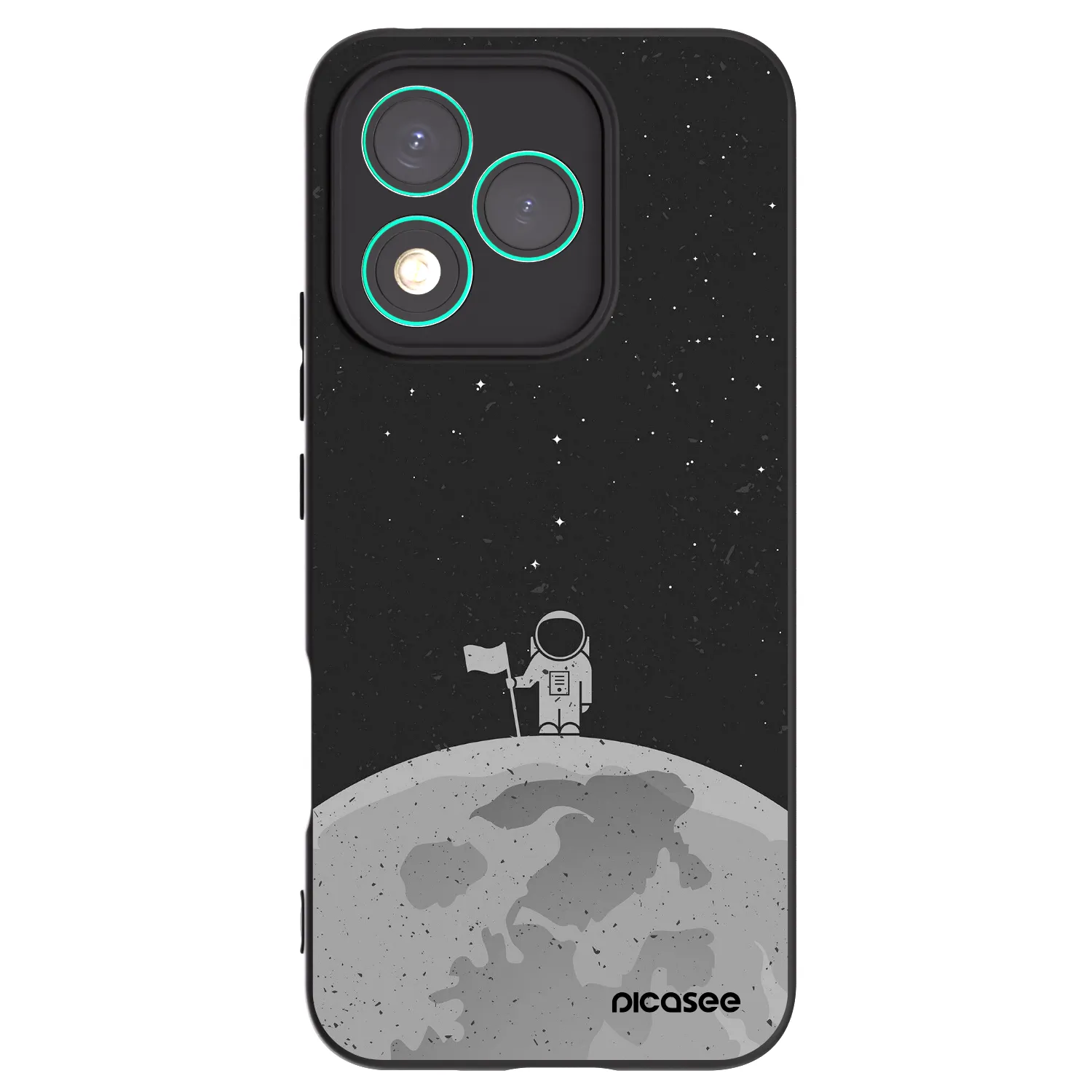 Picasee Honor 400 Lite 5G Hülle - Schwarzes Silikon - Astronaut