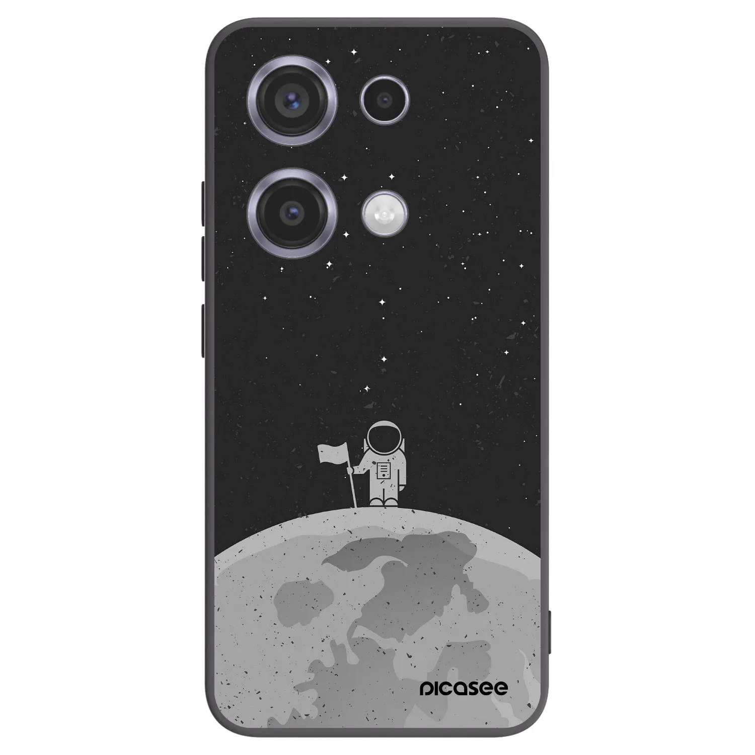 Picasee Xiaomi Redmi Note 14S Hülle - Schwarzes Silikon - Astronaut