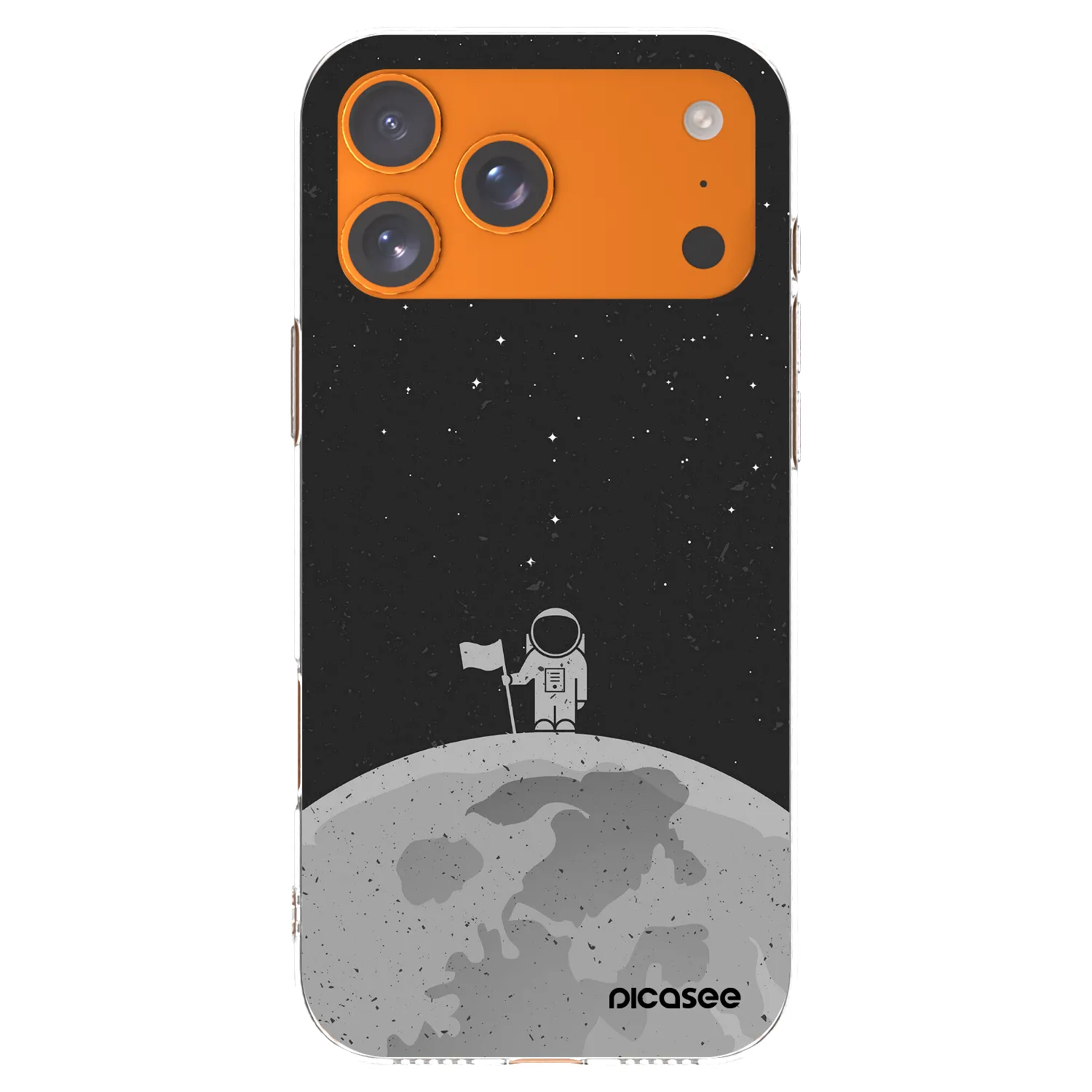 Picasee Apple iPhone 17 Pro Max Hülle - Transparentes Silikon - Astronaut