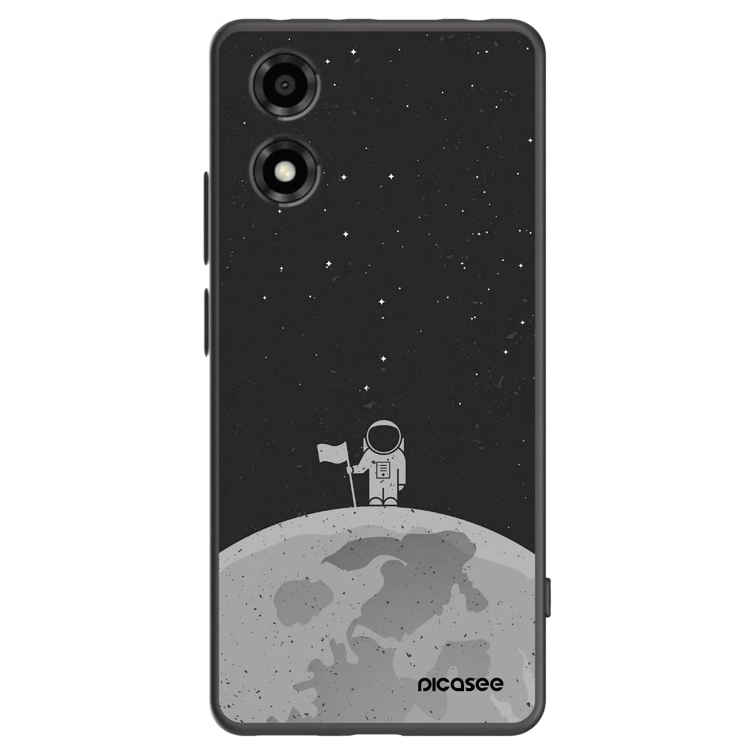 Picasee Motorola Moto E14 Hülle - Schwarzes Silikon - Astronaut