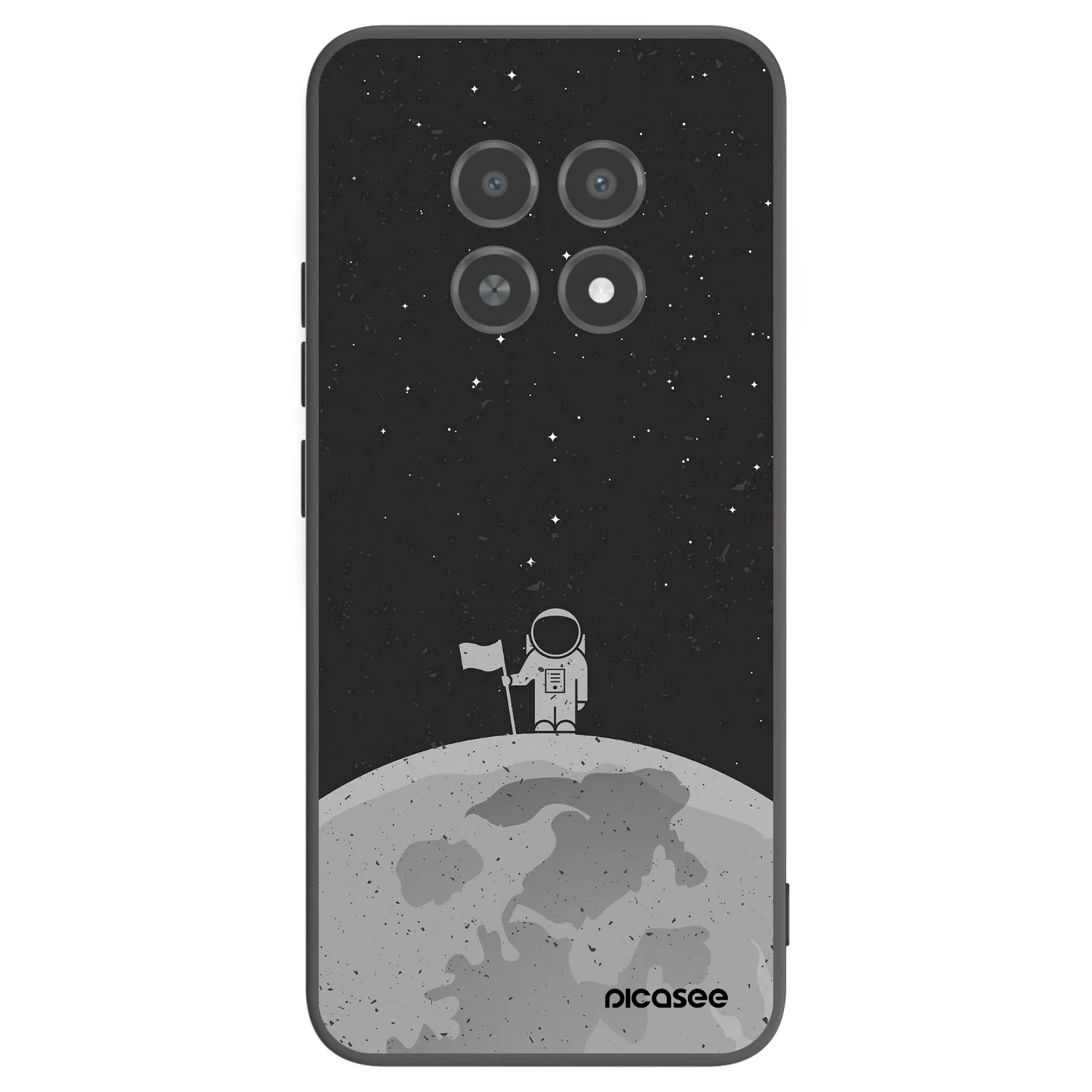 Picasee Realme 12X Hülle - Schwarzes Silikon - Astronaut