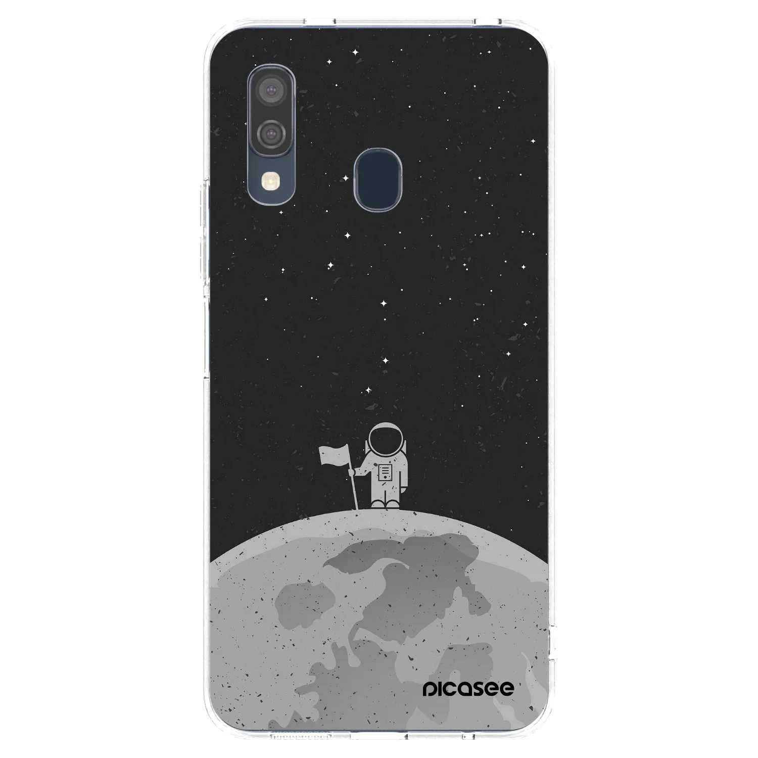Picasee Samsung Galaxy A40 A405F Hülle - Transparentes Silikon - Astronaut