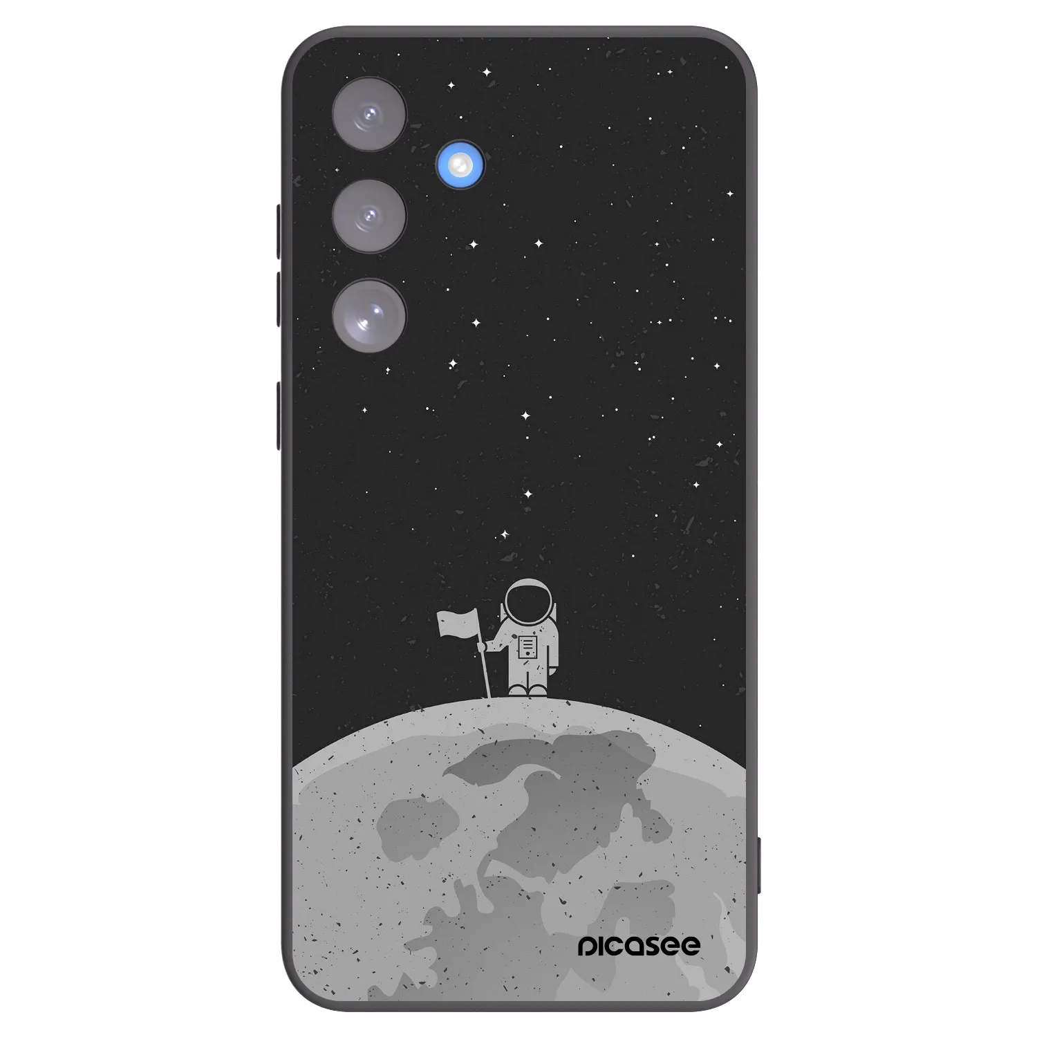 Picasee Samsung Galaxy S25 FE 5G Hülle - Schwarzes Silikon - Astronaut