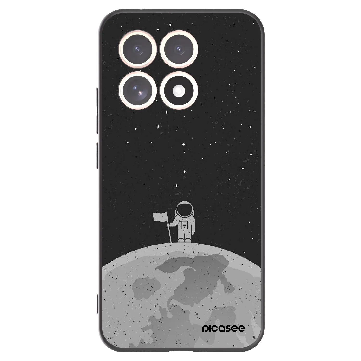 Picasee Xiaomi 15T Hülle - Schwarzes Silikon - Astronaut
