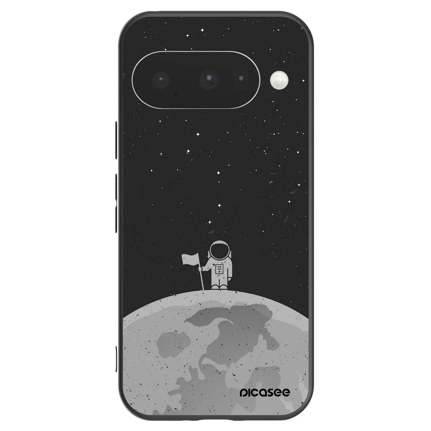 Picasee Google Pixel 10 Hülle - Schwarzes Silikon - Astronaut
