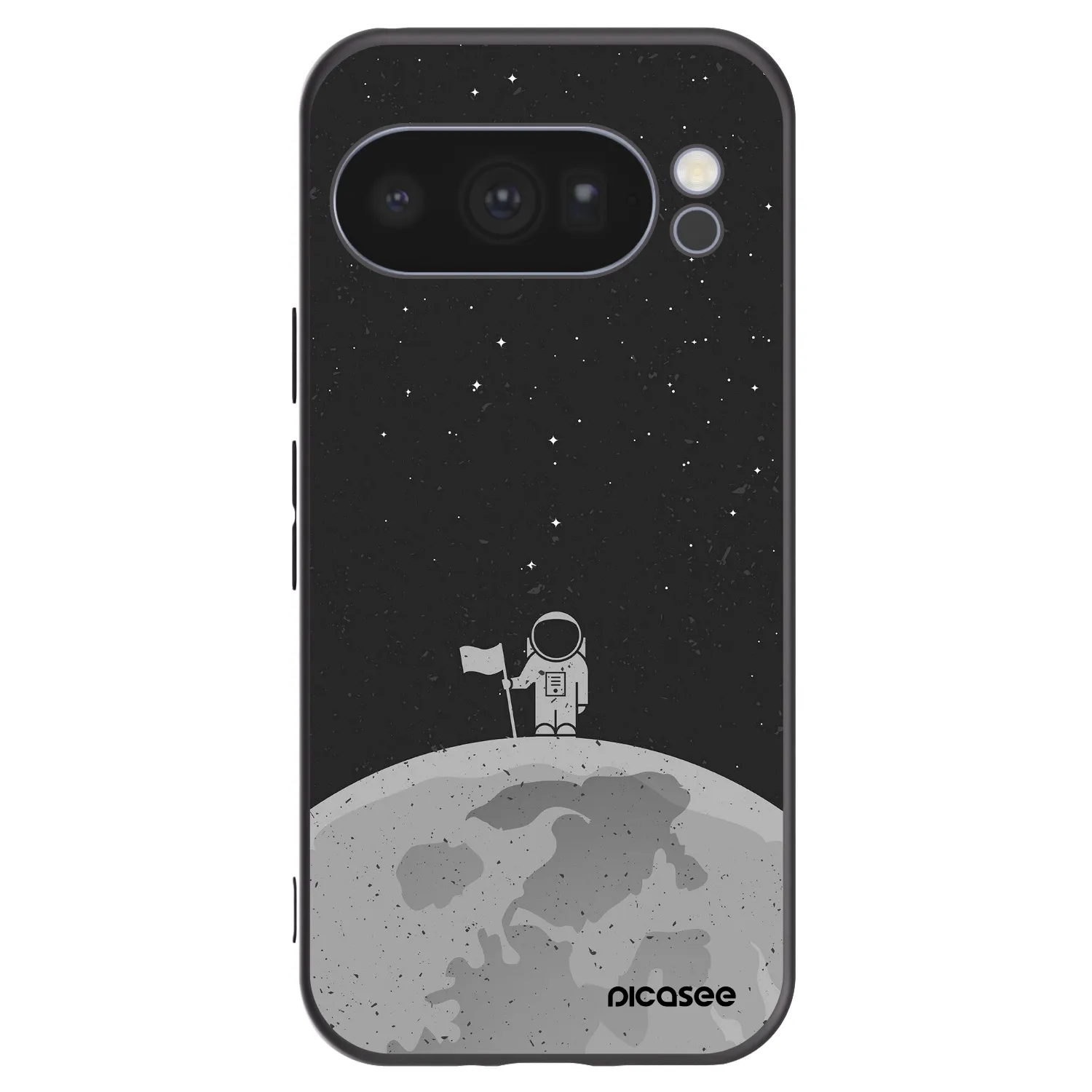 Picasee Google Pixel 10 Pro Hülle - Schwarzes Silikon - Astronaut
