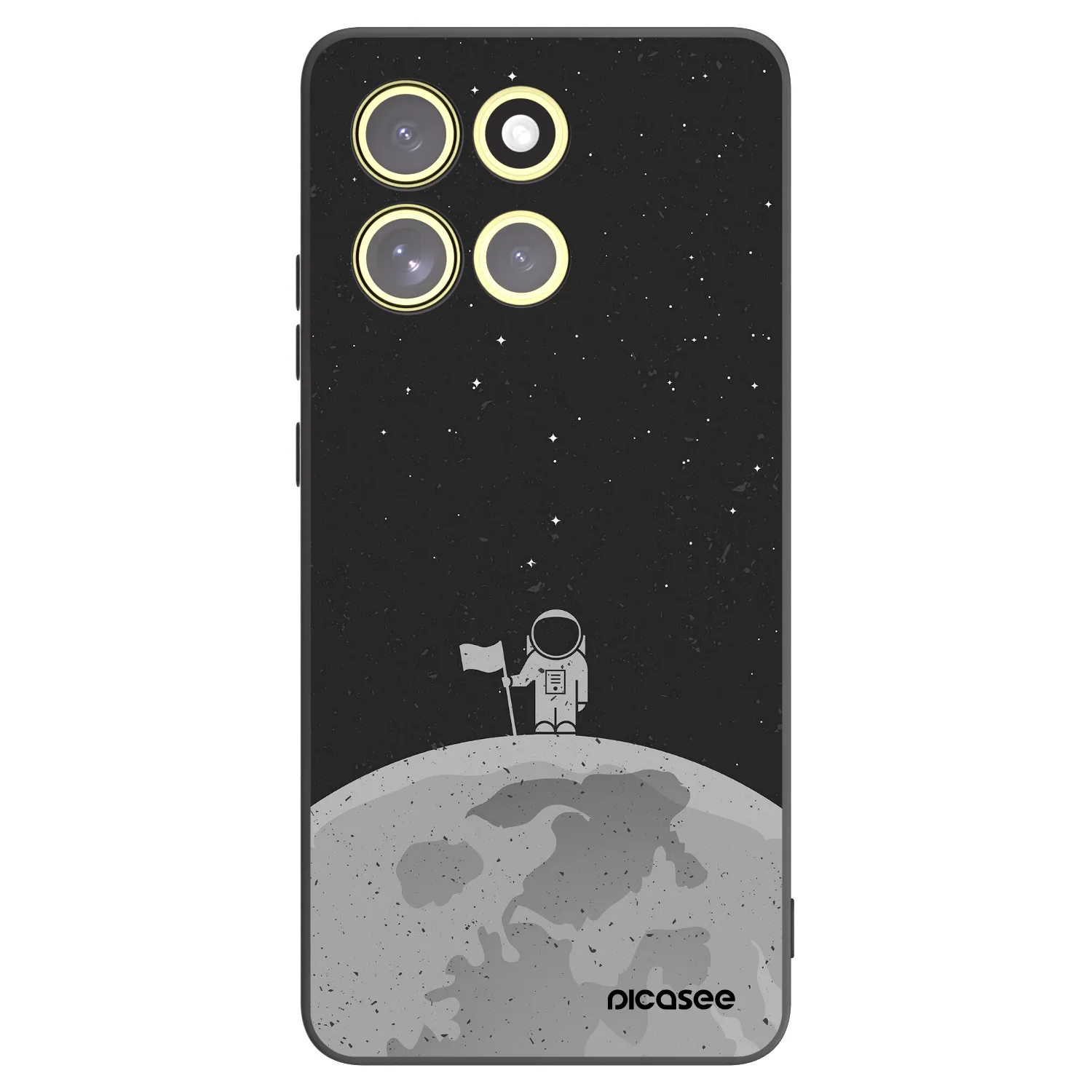 Picasee Motorola Moto G86 Power 5G Hülle - Schwarzes Silikon - Astronaut