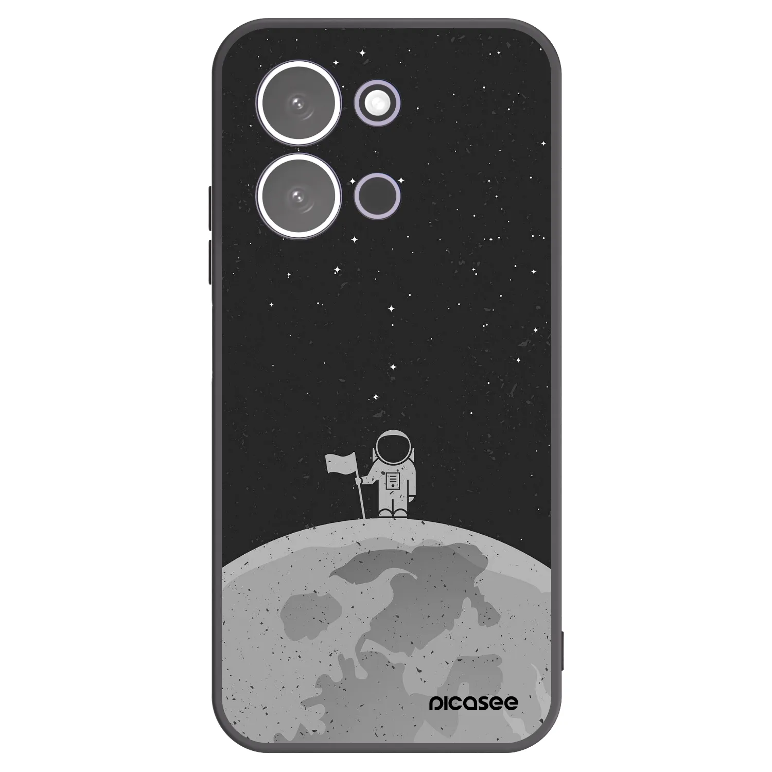 Picasee Xiaomi Redmi 15C 5G Hülle - Schwarzes Silikon - Astronaut