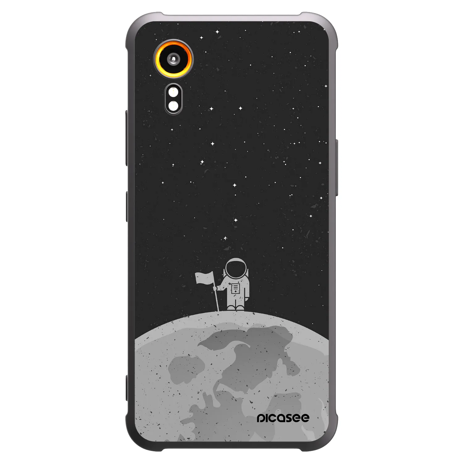 Picasee Samsung Galaxy Xcover 7 Hülle - Schwarzes Silikon - Astronaut