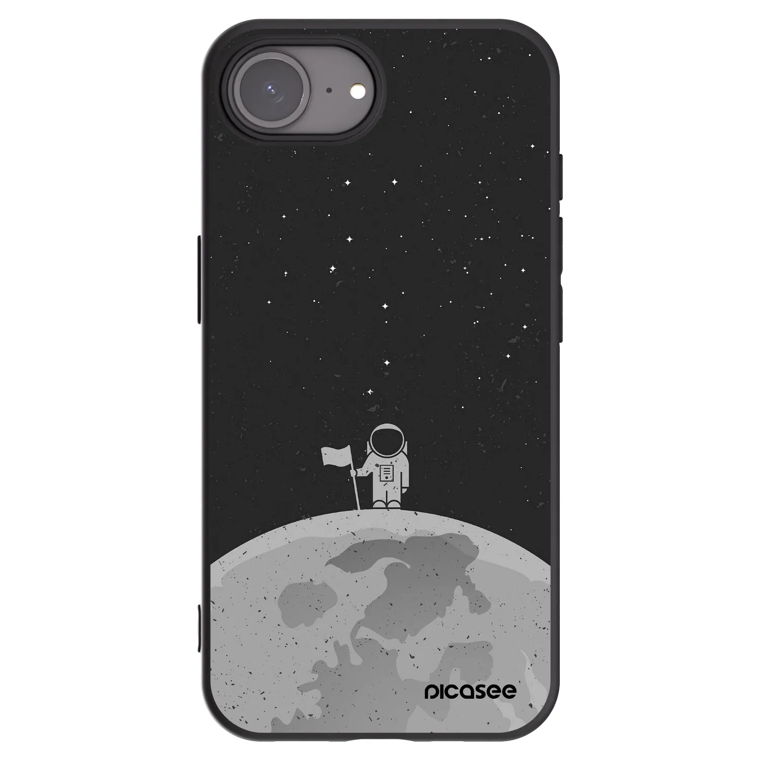 Picasee Apple iPhone 17e Hülle - Schwarzes Silikon - Astronaut