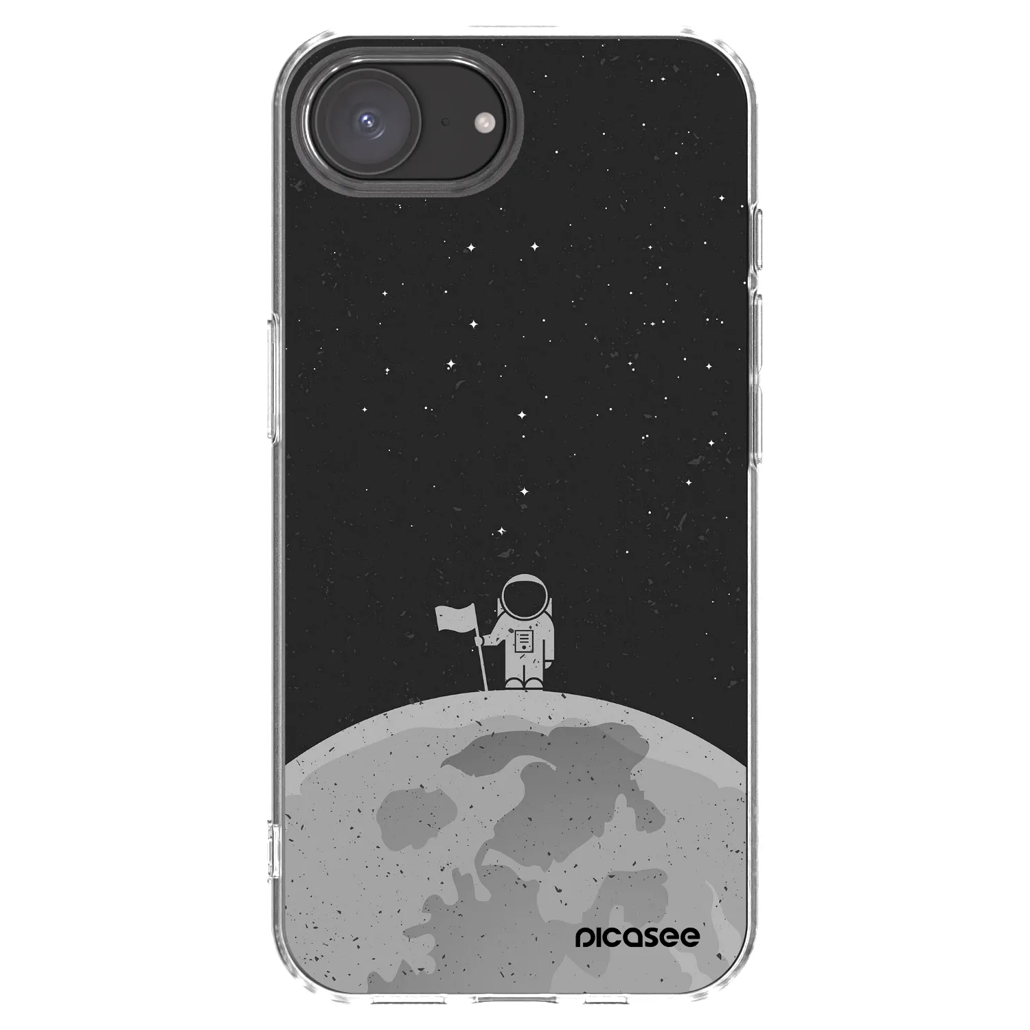 Picasee Apple iPhone 17e Hülle - Transparentes Silikon - Astronaut