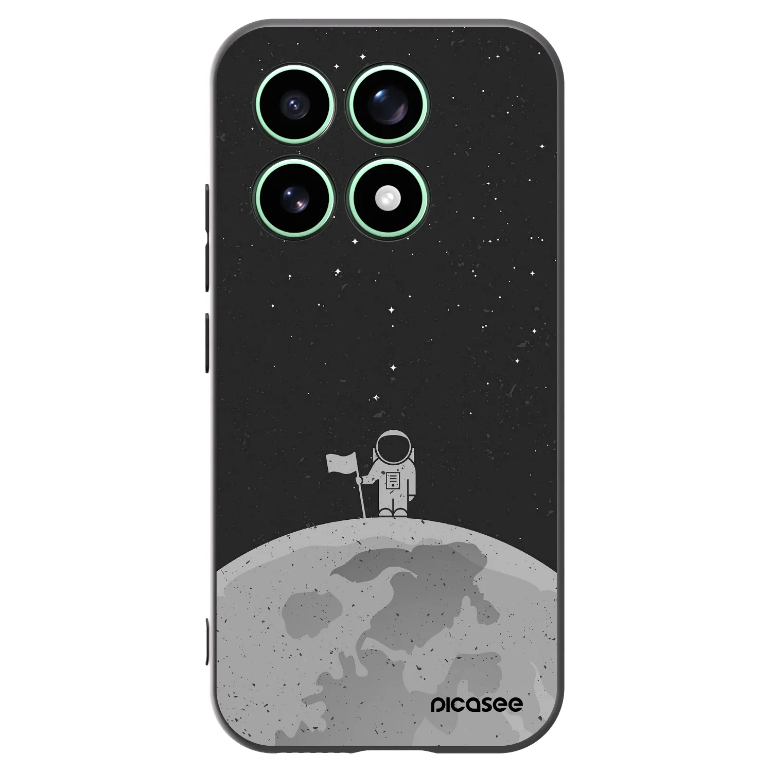 Picasee Xiaomi 17 Hülle - Schwarzes Silikon - Astronaut