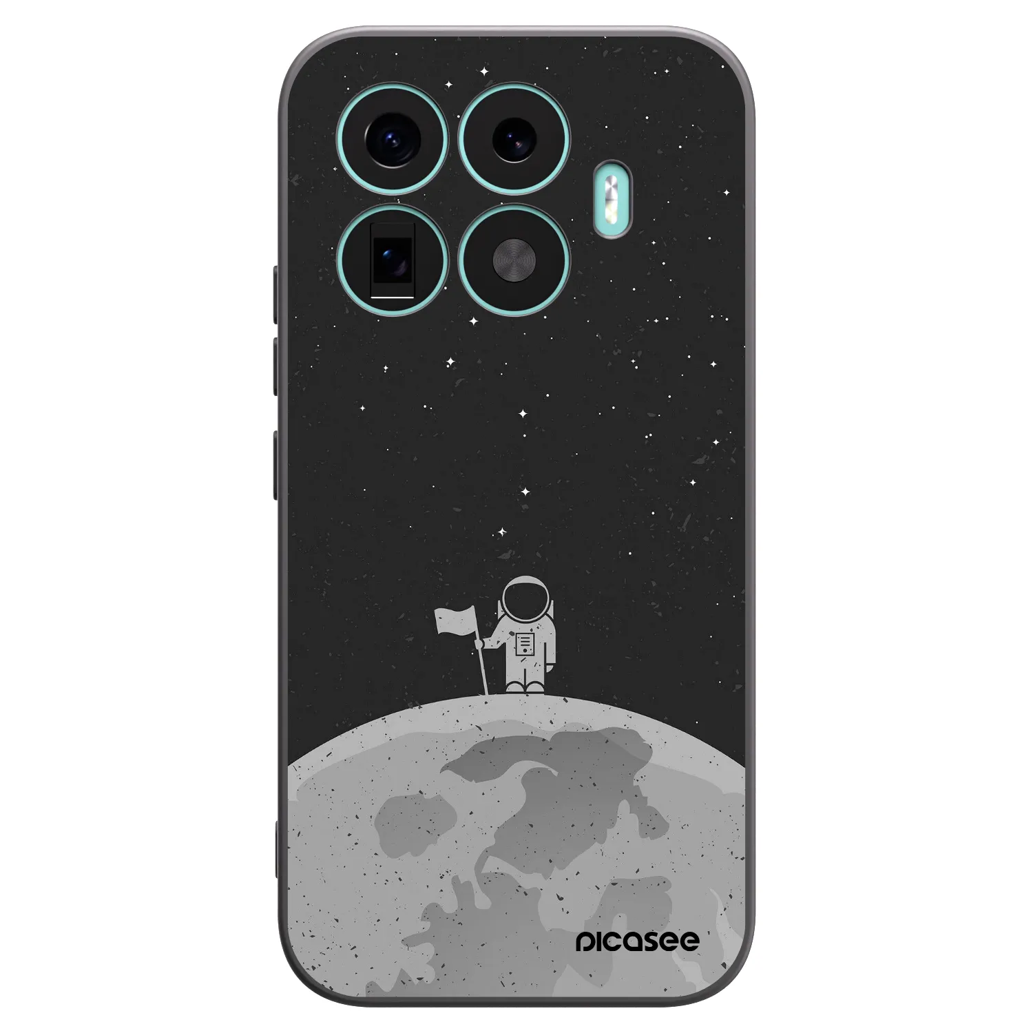 Picasee Xiaomi 17T Hülle - Schwarzes Silikon - Astronaut