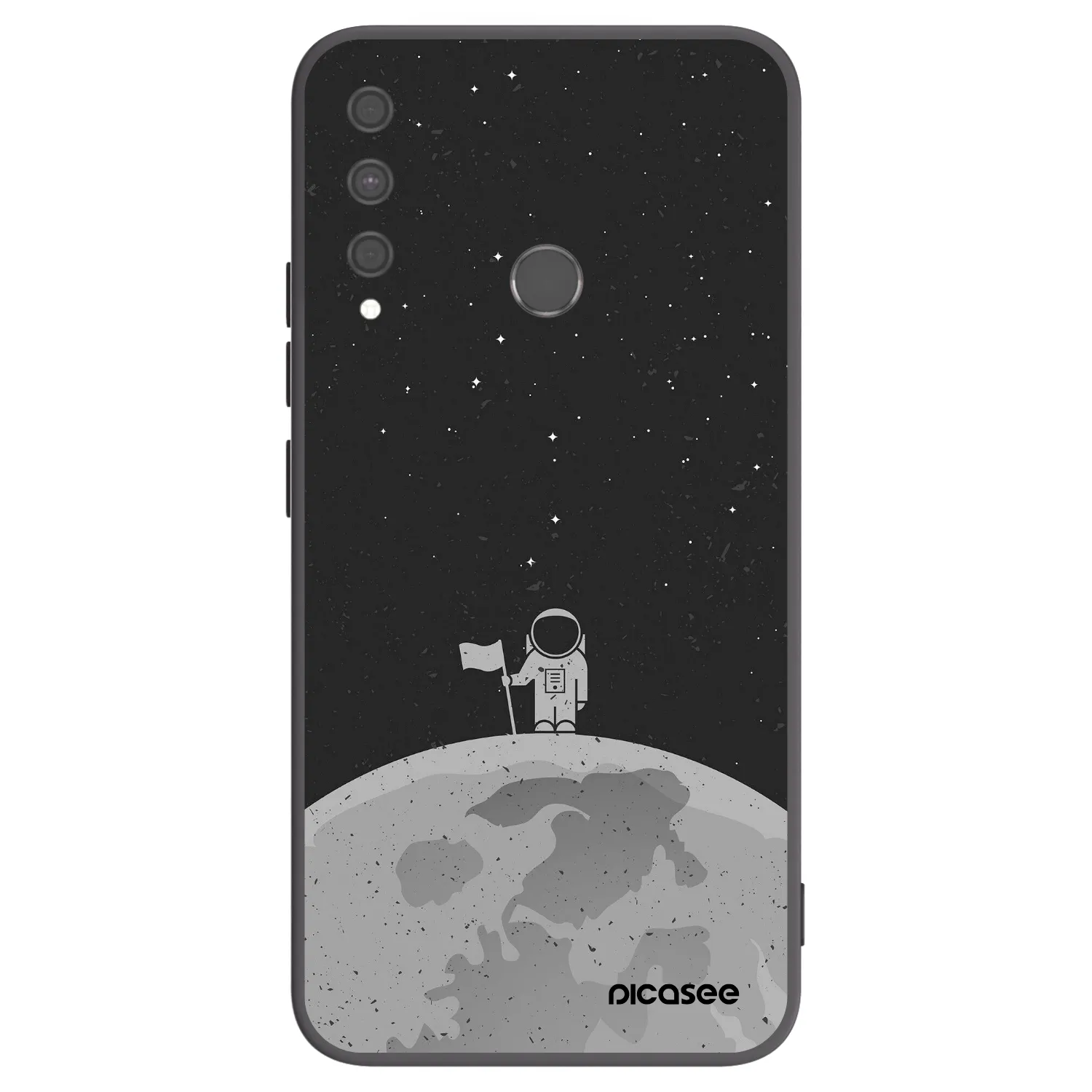Picasee Huawei P40 Lite E Hülle - Schwarzes Silikon - Astronaut