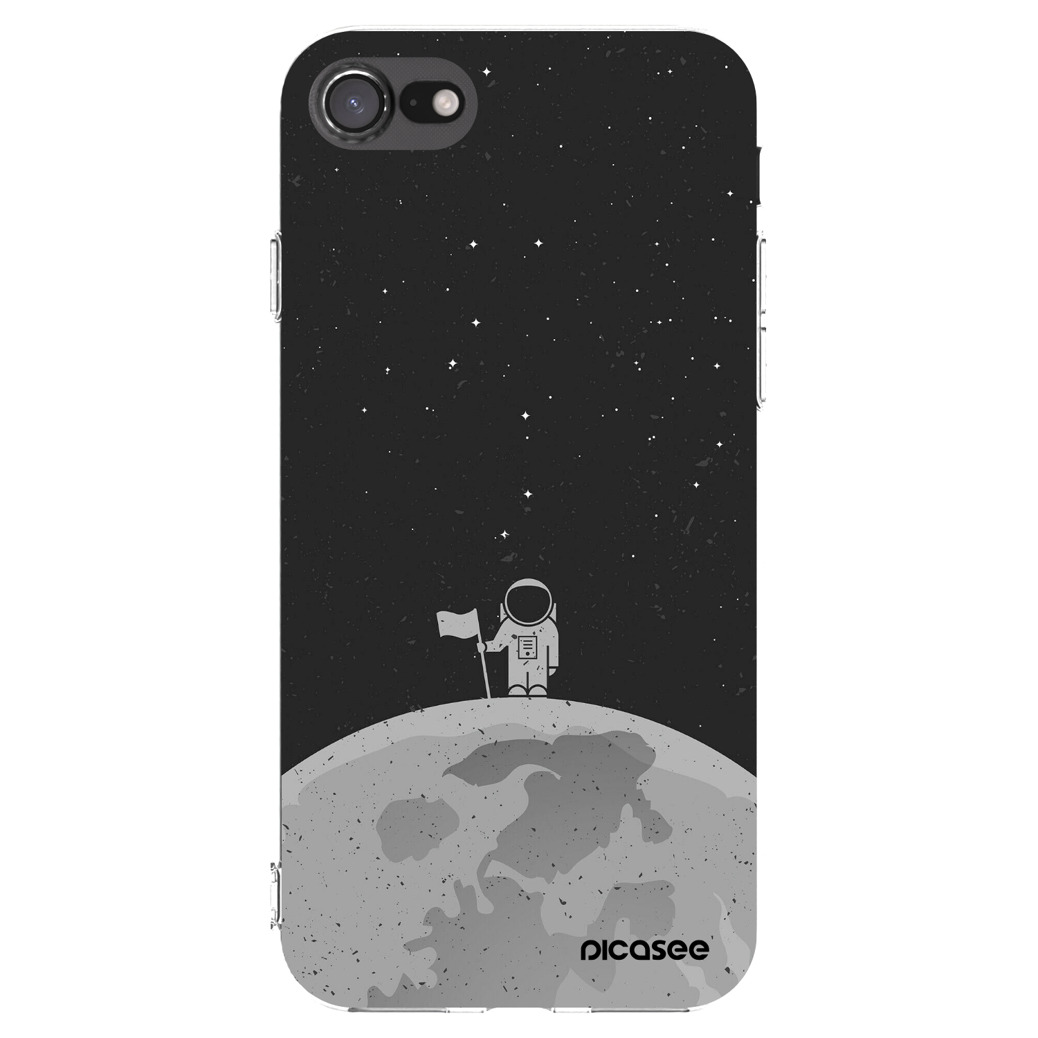 Picasee Apple iPhone SE 2020 Hülle - Transparentes Silikon - Astronaut