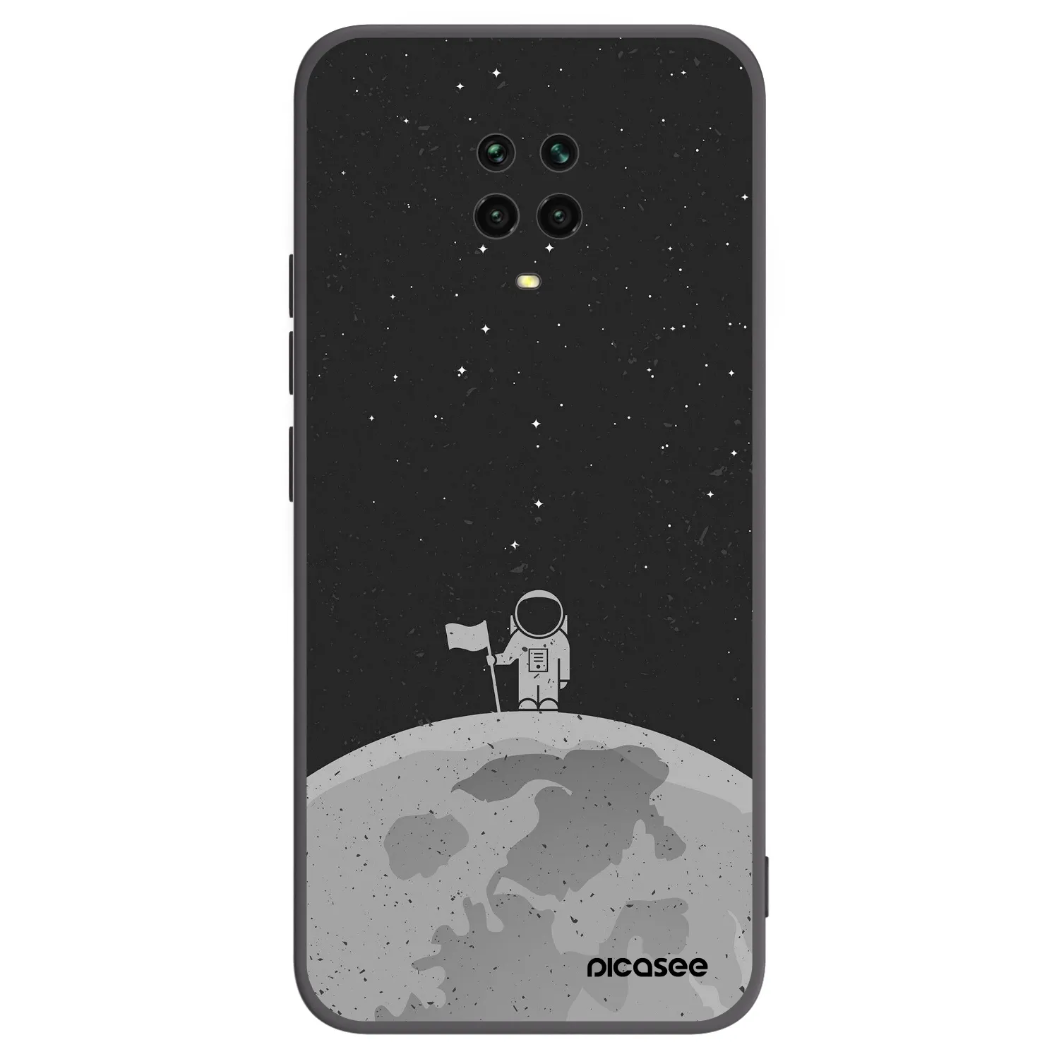 Picasee Xiaomi Redmi Note 9 Pro Hülle - Schwarzes Silikon - Astronaut