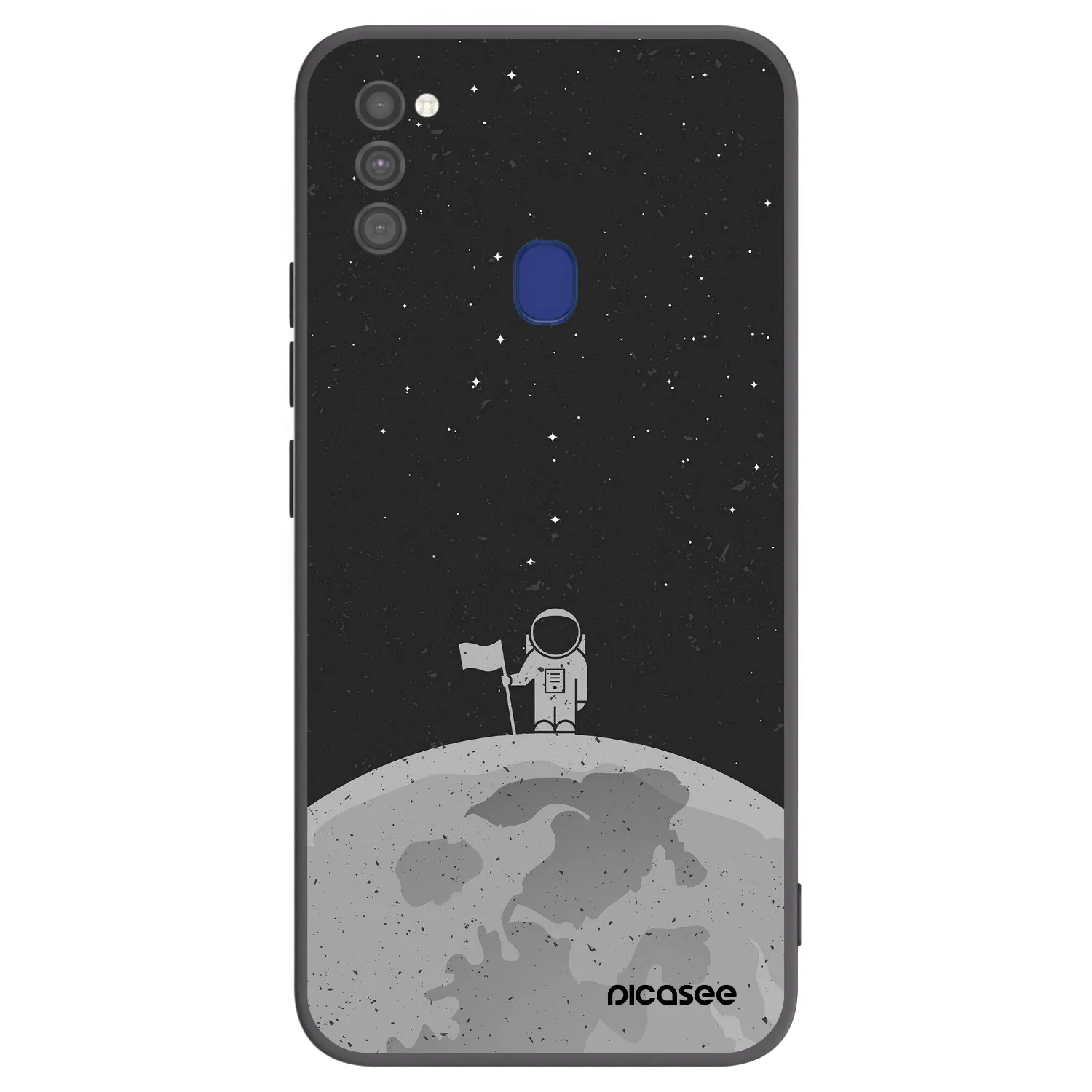 Picasee Samsung Galaxy M21 M215F Hülle - Schwarzes Silikon - Astronaut