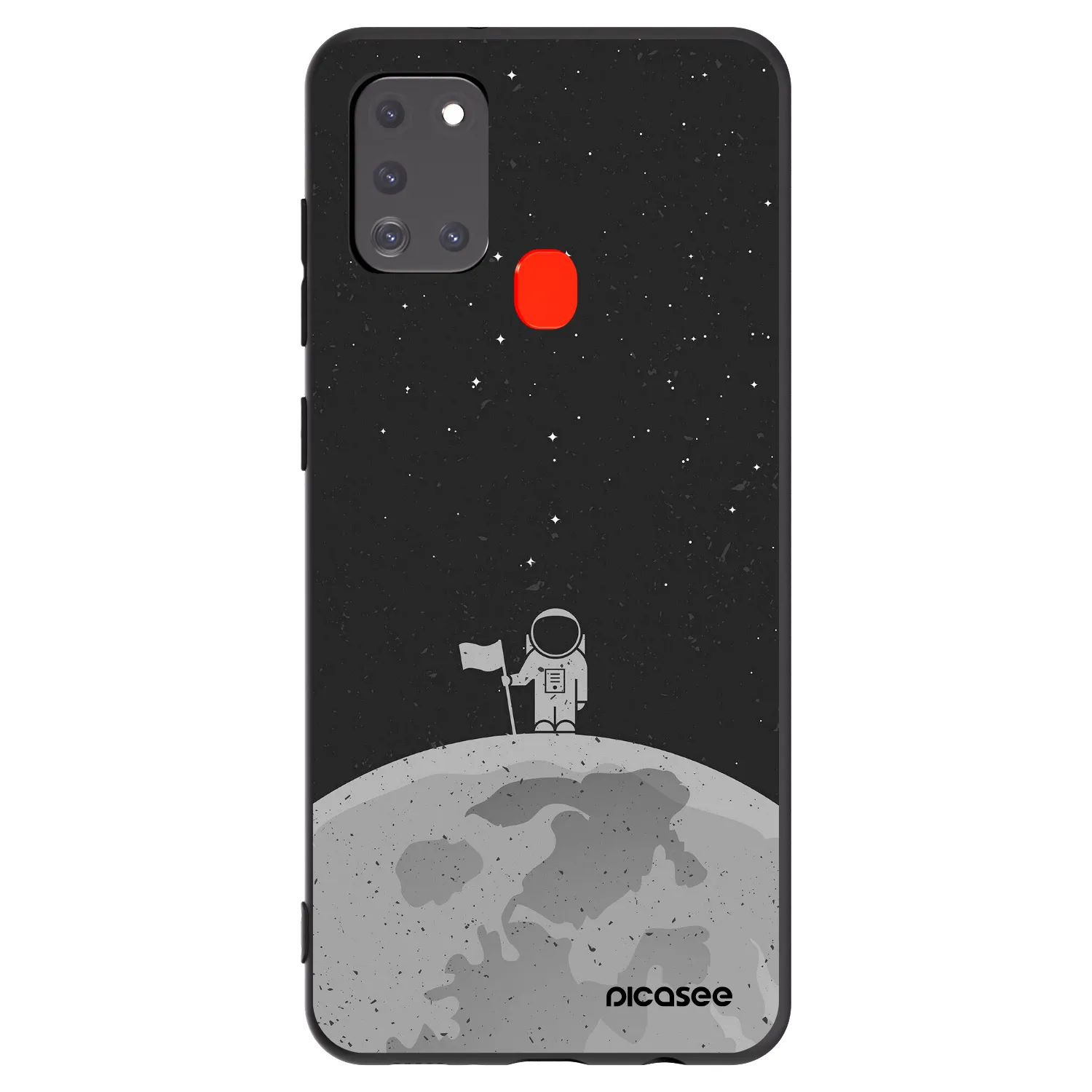 Picasee Samsung Galaxy A21s Hülle - Schwarzes Silikon - Astronaut