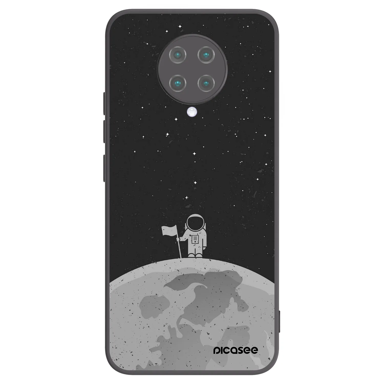 Picasee Xiaomi Poco F2 Pro Hülle - Schwarzes Silikon - Astronaut