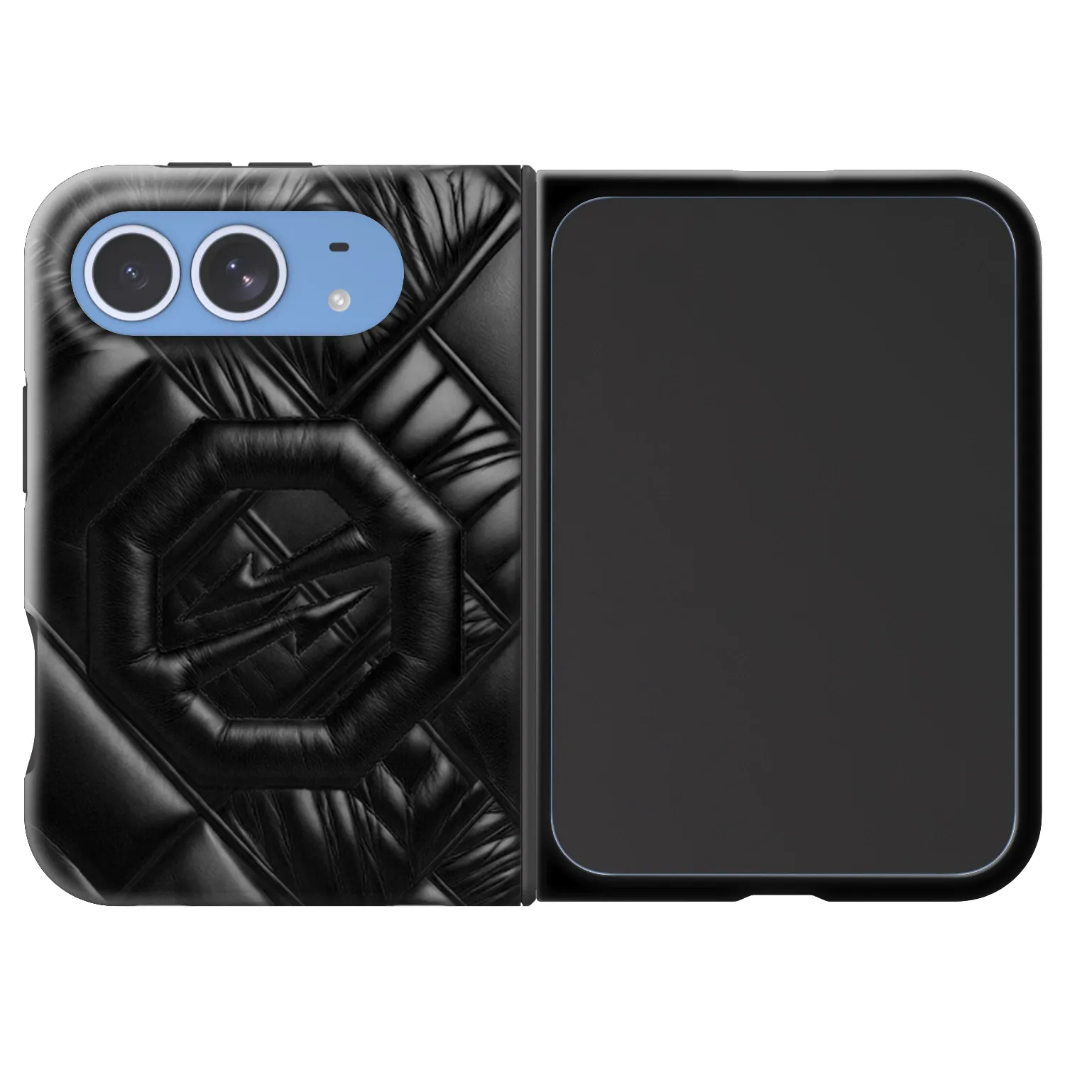 Picasee Fashion Case MagSafe für Apple iPhone Duo - OKTAGON - Puffer Blackout