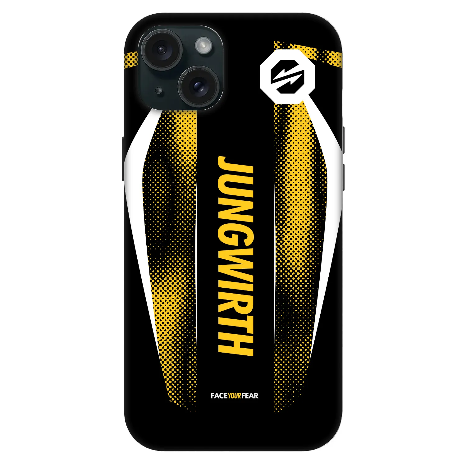 Picasee Fashion Case MagSafe für Apple iPhone 15 Plus - OKTAGON - Jungwirth Fight Jersey