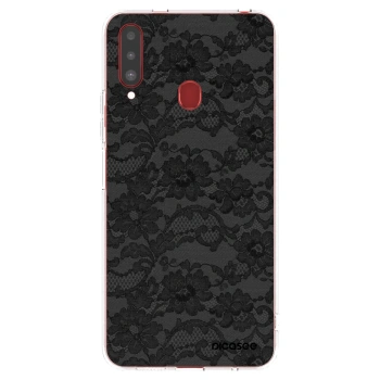 Picasee Samsung Galaxy A20s Hülle - Transparentes Silikon - Dark Elegance