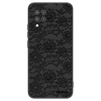 Picasee Samsung Galaxy A42 A426B Hülle - Schwarzes Silikon - Dark Elegance