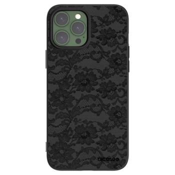 Picasee Apple iPhone 13 Pro Max Hülle - Schwarzes Silikon - Dark Elegance