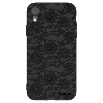 Picasee Apple iPhone XR Hülle - Schwarzes Silikon - Dark Elegance