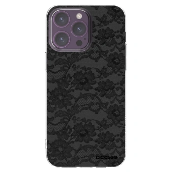 Picasee Apple iPhone 14 Pro Max Hülle - Transparentes Silikon - Dark Elegance