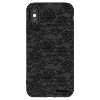 Picasee Apple iPhone X/XS Hülle - Schwarzes Silikon - Dark Elegance