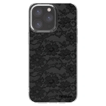 Picasee Apple iPhone 15 Pro Max Hülle - Transparentes Silikon - Dark Elegance
