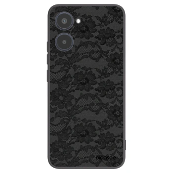 Picasee Realme 10 4G Hülle - Schwarzes Silikon - Dark Elegance