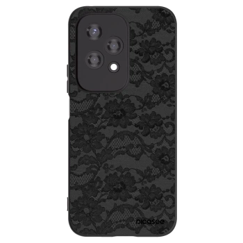 Picasee Honor 200 Lite Hülle - Schwarzes Silikon - Dark Elegance