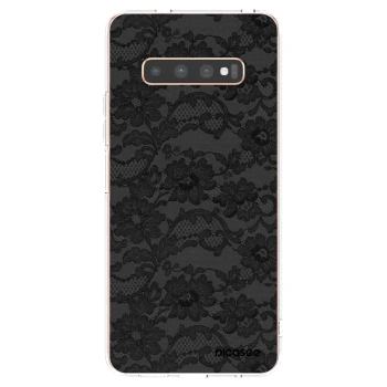 Picasee Samsung Galaxy S10 Plus G975 Hülle - Transparentes Silikon - Dark Elegance