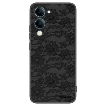Picasee Vivo Y29s 5G Hülle - Schwarzes Silikon - Dark Elegance