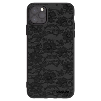 Picasee Apple iPhone 11 Pro Max Hülle - Schwarzes Silikon - Dark Elegance