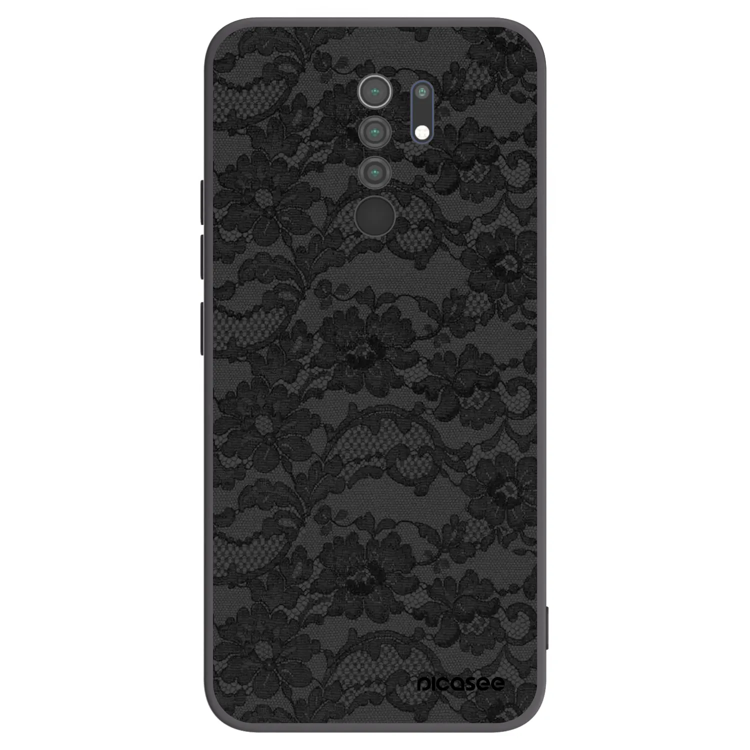Picasee Xiaomi Redmi 9 Hülle - Schwarzes Silikon - Dark Elegance