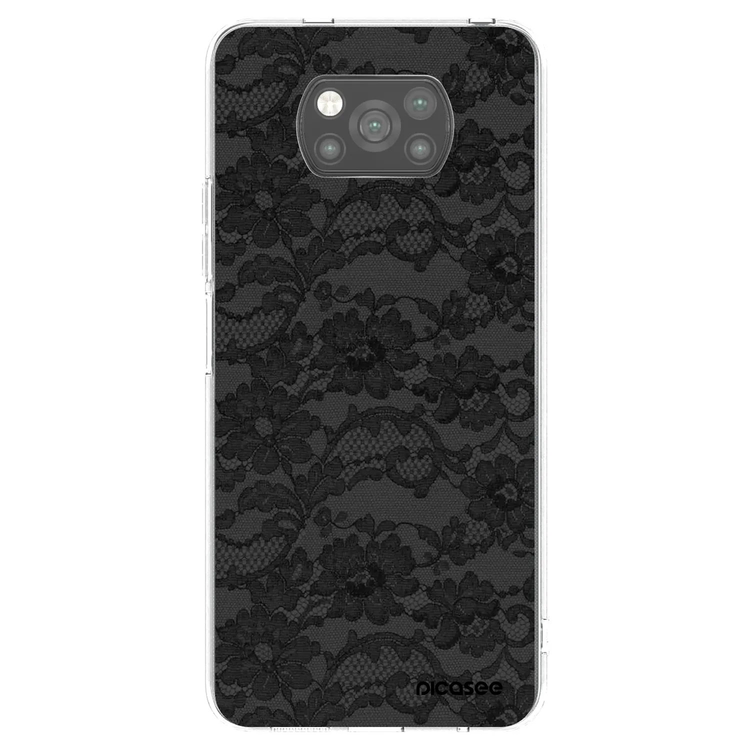 Picasee Xiaomi Poco X3 Hülle - Schwarzes Silikon - Dark Elegance