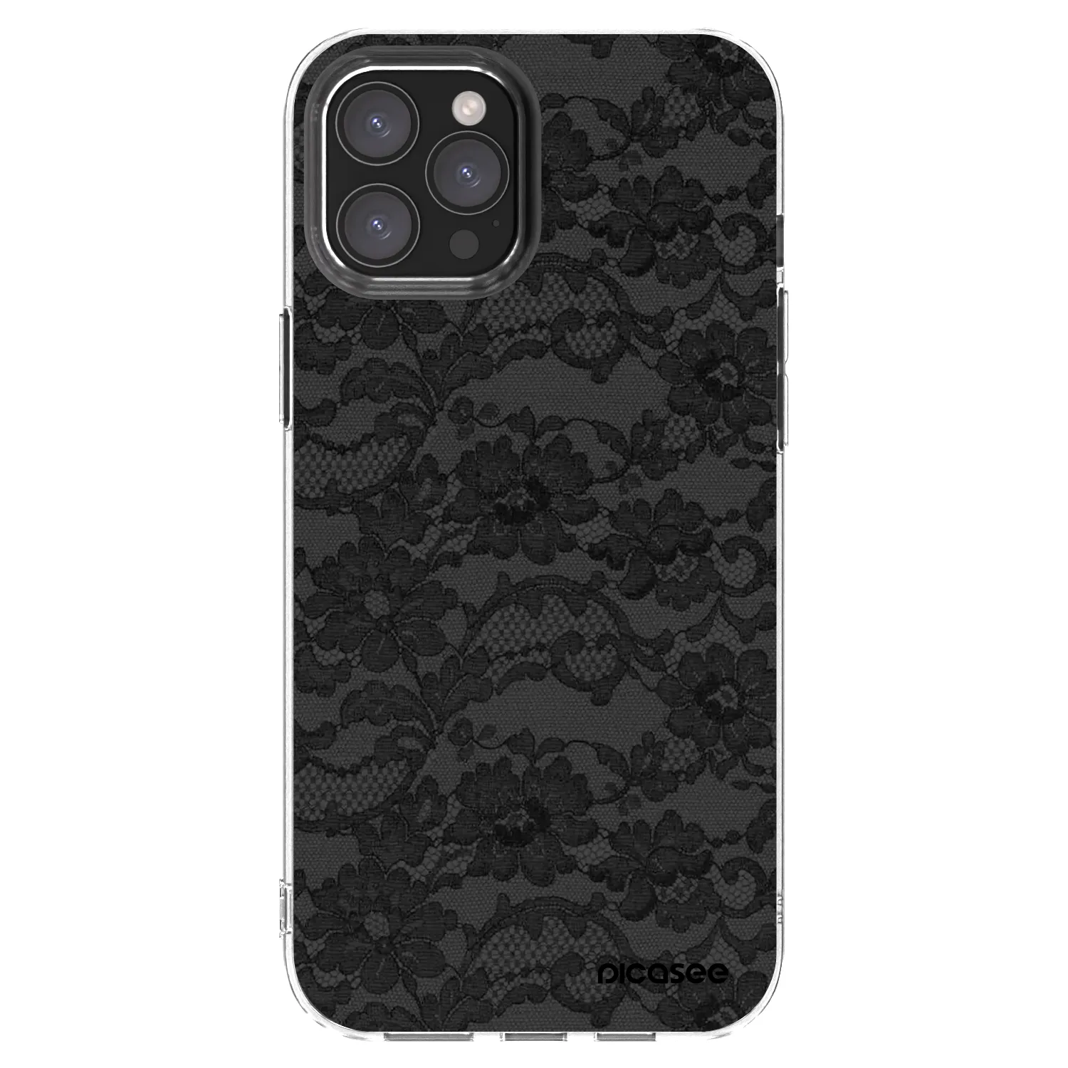 Picasee Apple iPhone 12 Pro Max Hülle - Transparentes Silikon - Dark Elegance