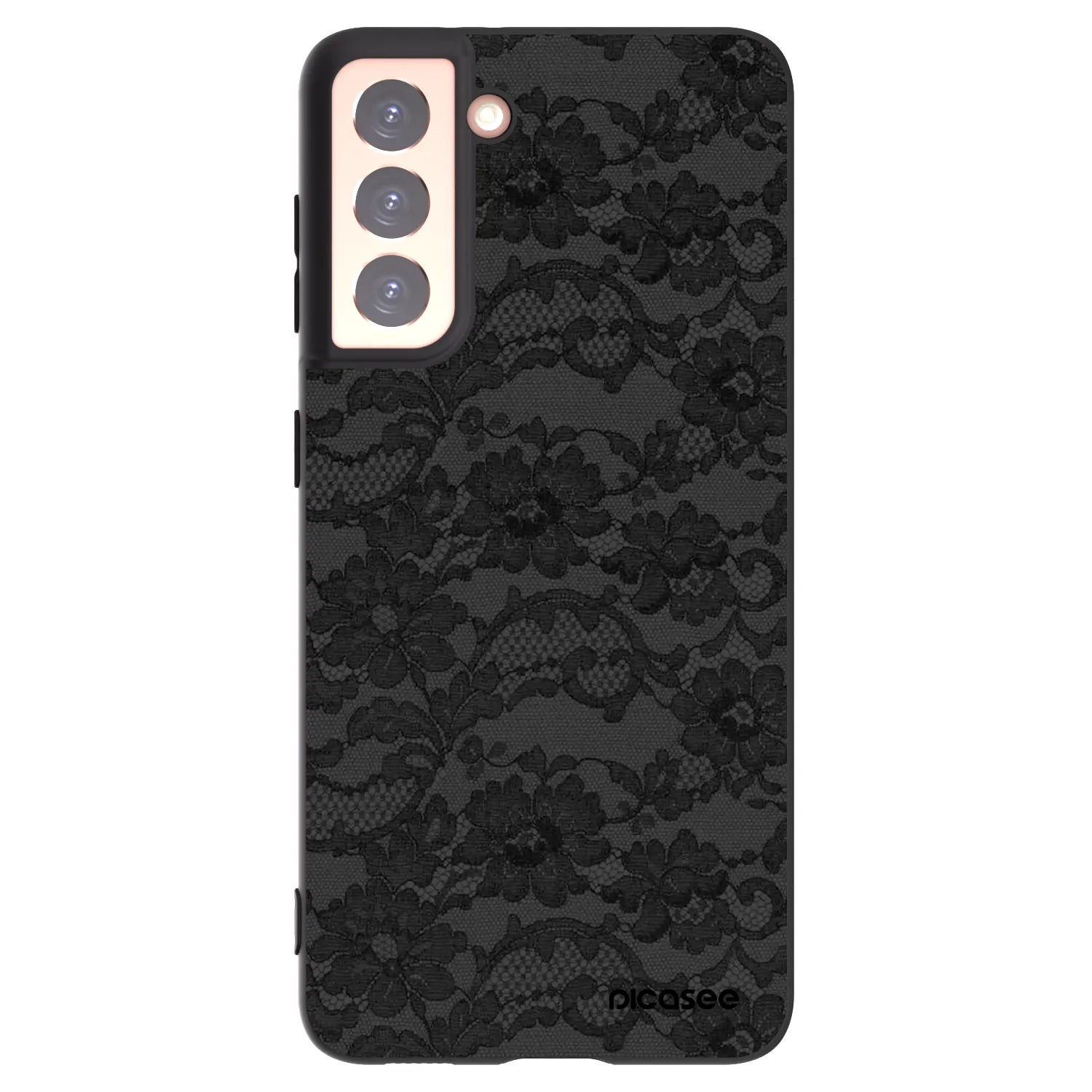 Picasee Samsung Galaxy S21 5G G991B Hülle - Schwarzes Silikon - Dark Elegance