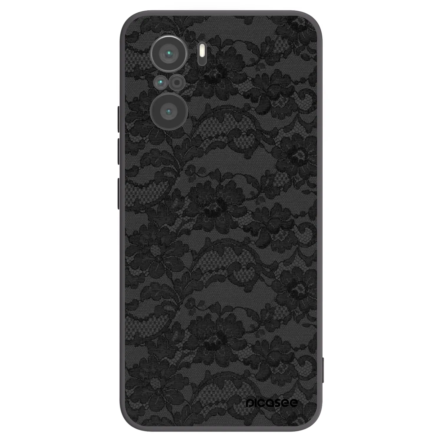 Picasee Xiaomi Poco F3 Hülle - Schwarzes Silikon - Dark Elegance