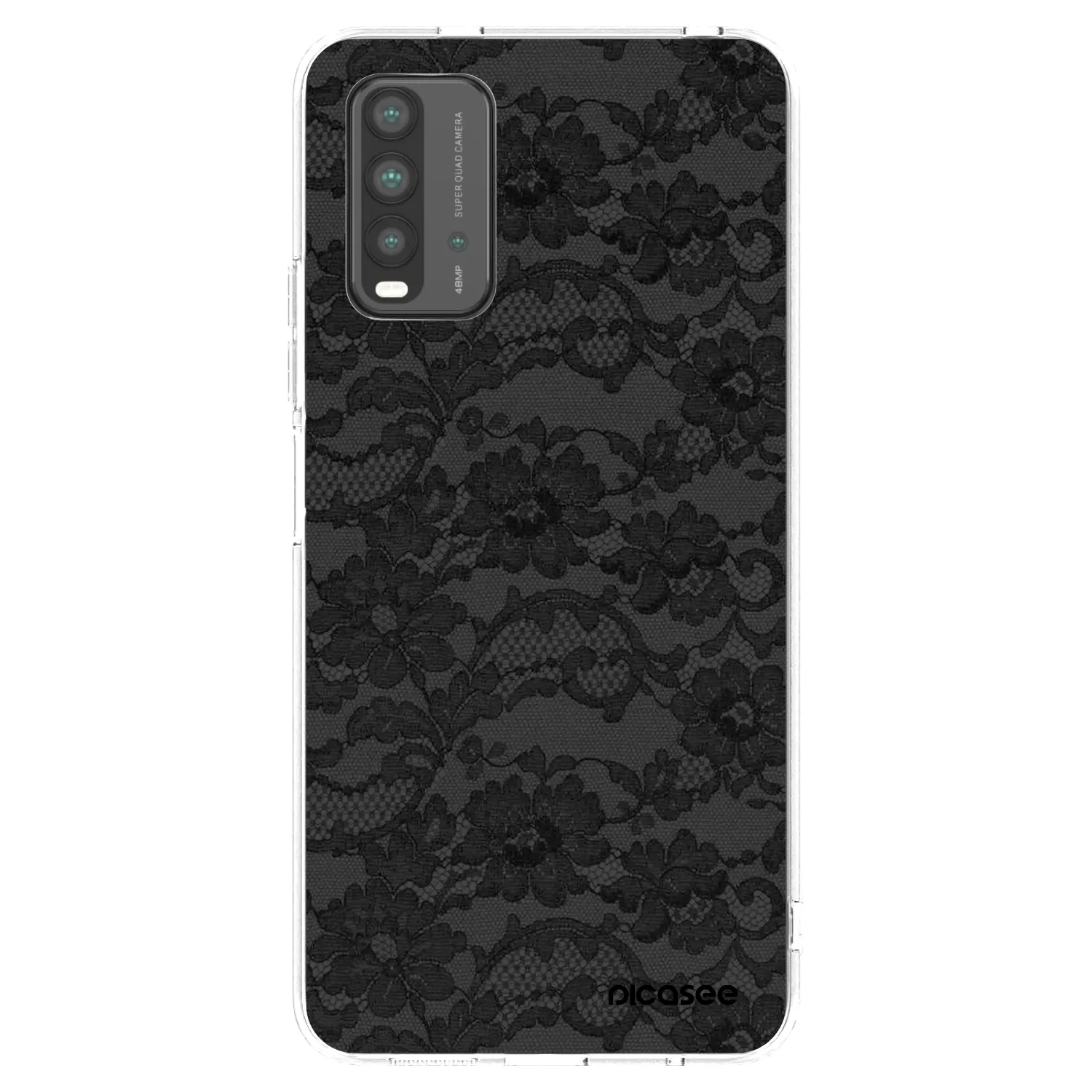 Picasee Xiaomi Redmi 9T Hülle - Schwarzes Silikon - Dark Elegance