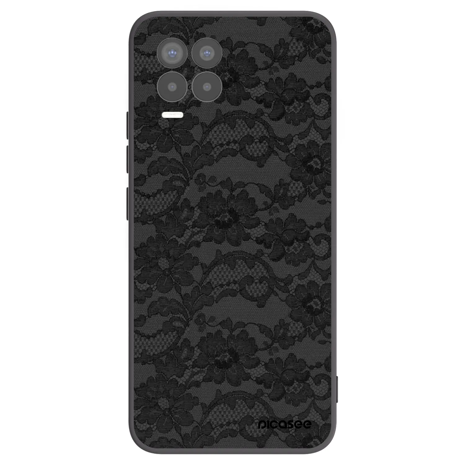 Picasee Realme 8 Pro Hülle - Schwarzes Silikon - Dark Elegance
