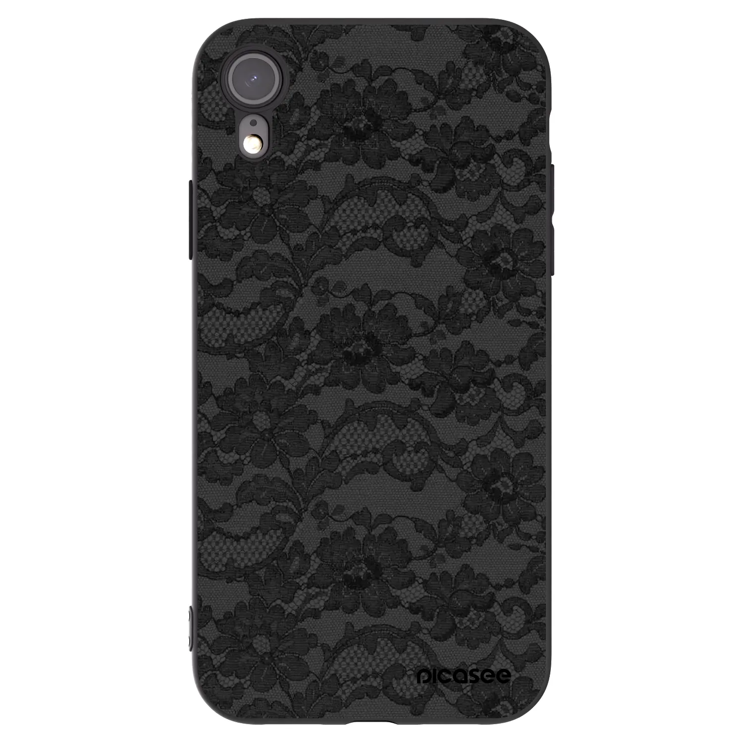 Picasee Apple iPhone XR Hülle - Schwarzes Silikon - Dark Elegance