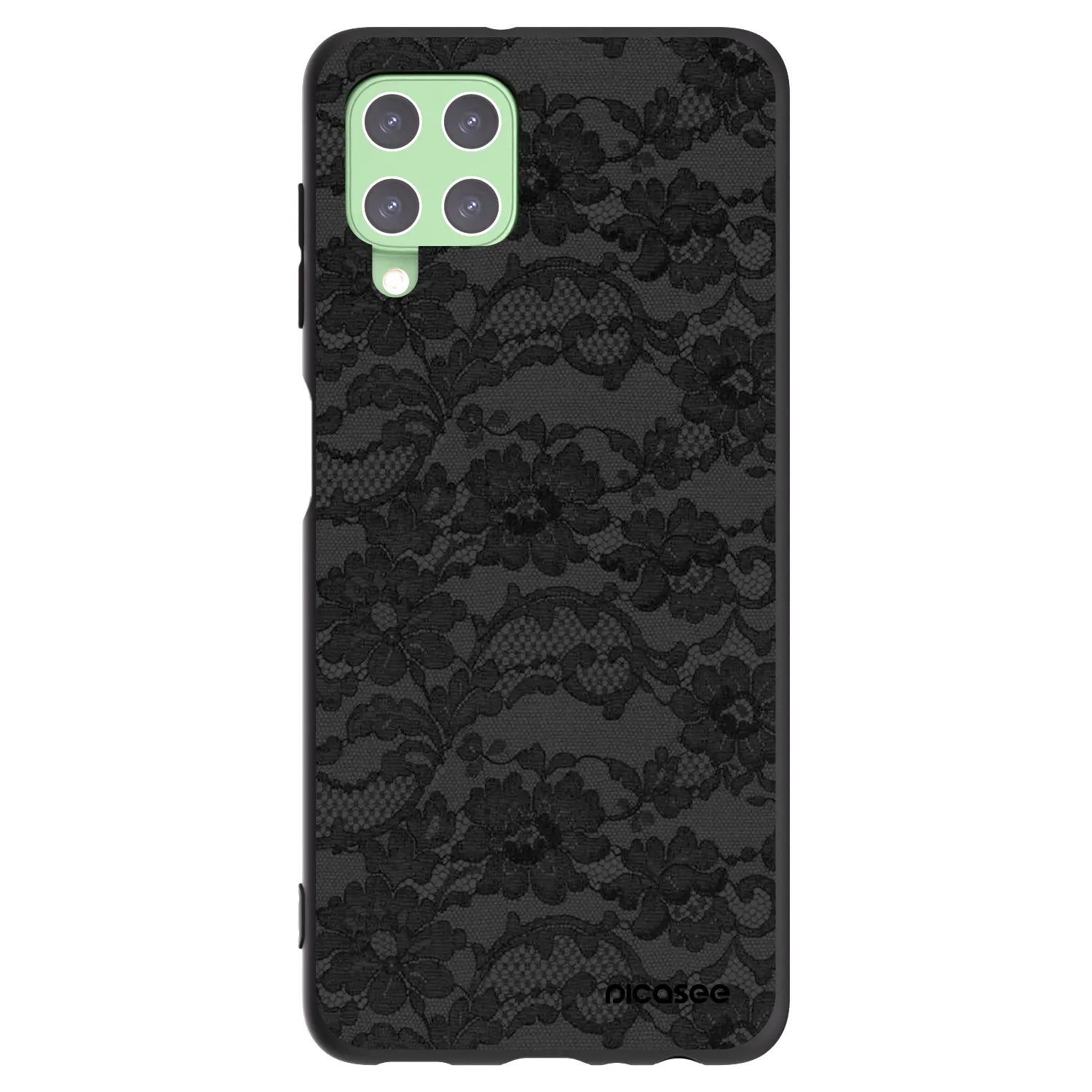 Picasee Samsung Galaxy A22 A225F 4G Hülle - Schwarzes Silikon - Dark Elegance